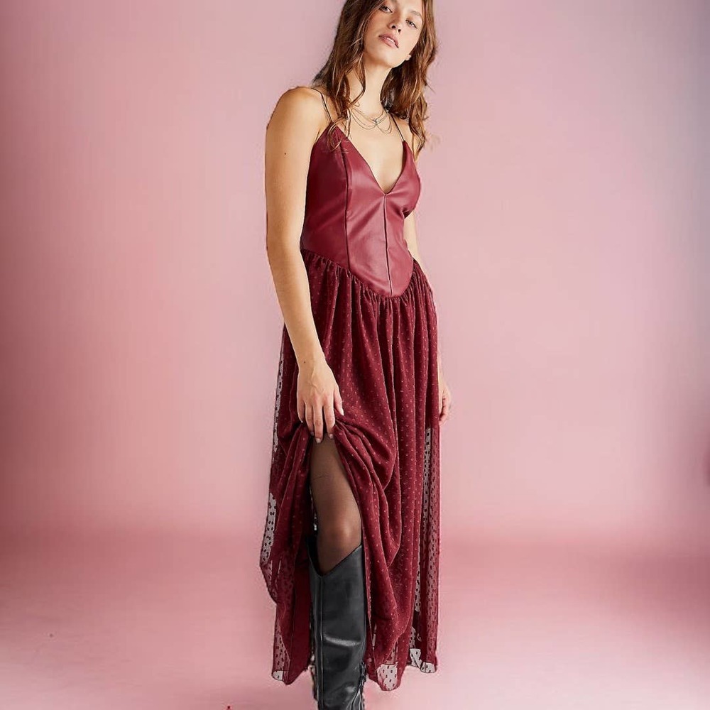 Free People Burgundy Midi Dress on hold